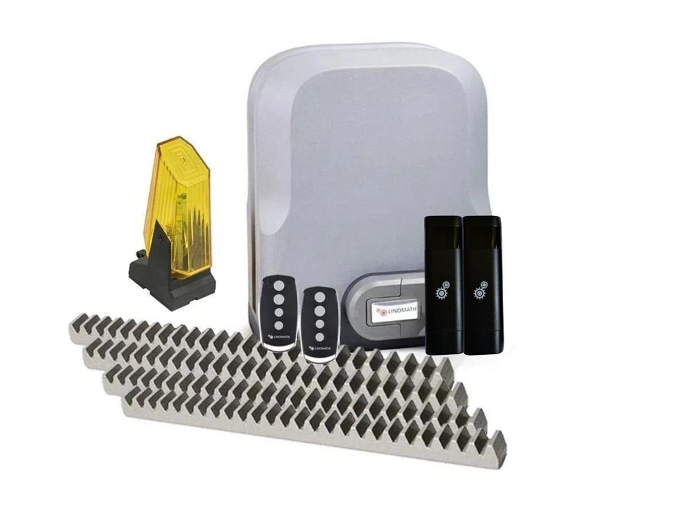 Kit automatizare poarta culisanta 600 Kg Linomatik + 4 metri cremaliera metalica, SLIDE6KIT-CM-FULL