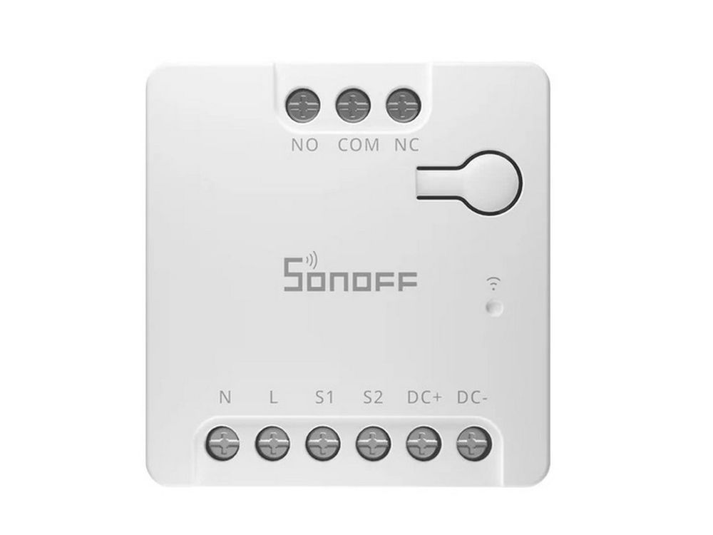 Releu smart Wi-Fi Sonoff MINI-D, 1 canal, 2A, 100-240VAC, contact uscat, compatibiliate Matter, Alexa, Google Assistant, Apple Home Kit