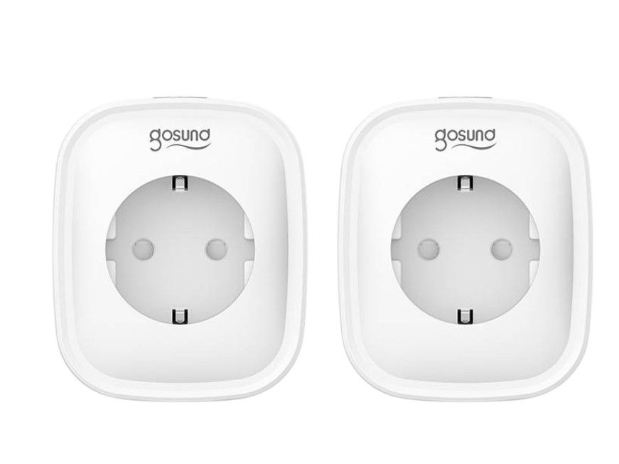 Set 2 prize inteligente Wi-Fi, 2.4GHz, 16A, compatibile cu aplicatia TuyaSmart, Gosund SP1-2pack
