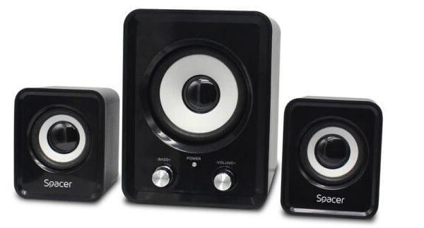 Set boxe PC 2.1 6W + 5W, negre, Spacer SPB-807-BK