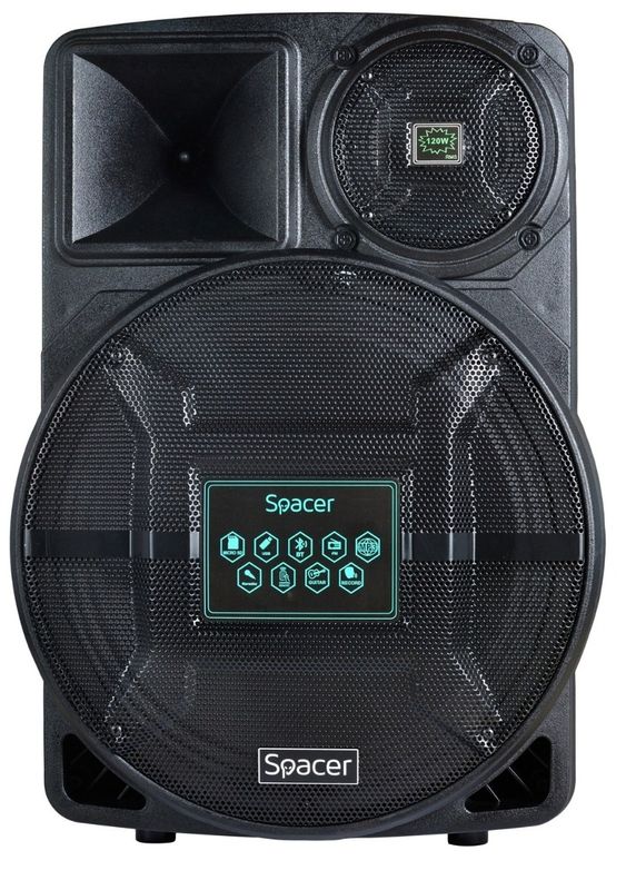 Boxa portabila 120W - 15 inci BT/USB/FM microfon wireless si telecomanda SPB-A25-BT