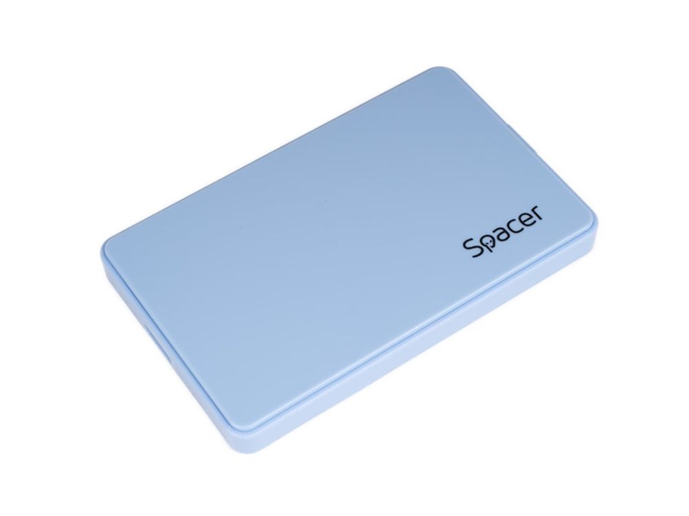 Rack extern Spacer pentru HDD/SDD, 2.5 inch SATA, interfata PC USB 3.0, husa protectie, plastic, albastru, SPR-25612BL