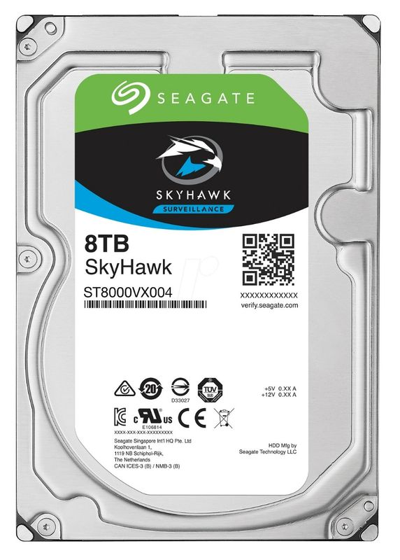 Hard Disk 8 Tb, pentru supraveghere video Seagate SkyHawk, ST8000VX004