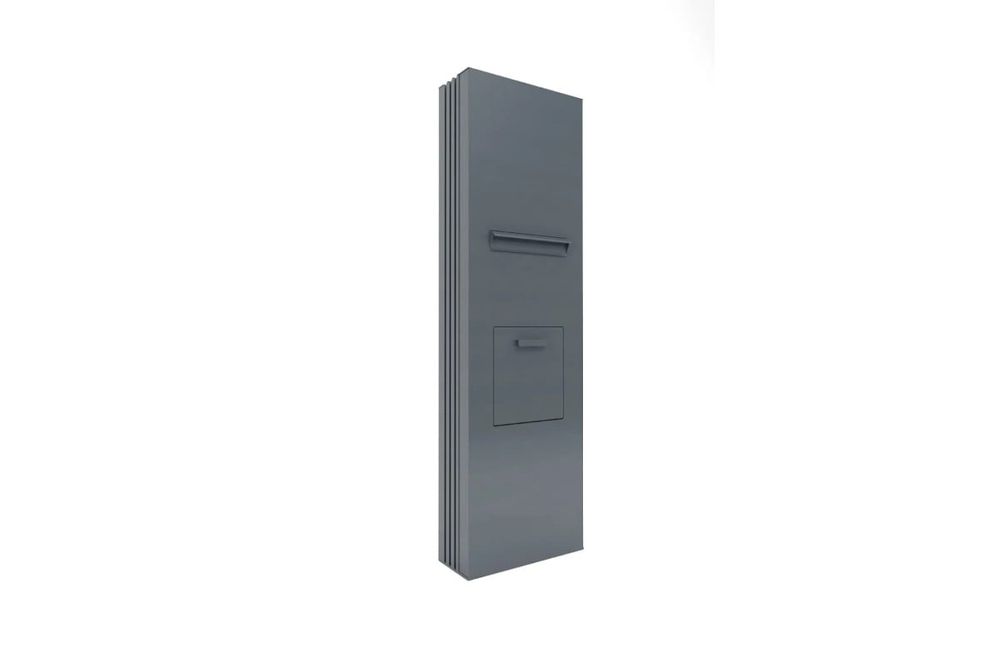 Stalp aluminiu cutie postala si colete Virtuoso Deluxe 50-857/7016, 600x250x2000mm