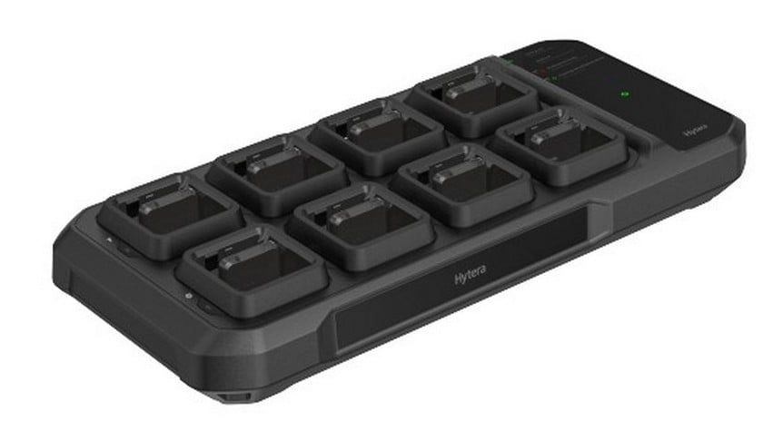Statie incarcare camere bodycam Hytera EDS35-P, 8 camere + 8 baterii, USB 3.0, 2xRJ45 Gigabit, HDMI 4K, Linux