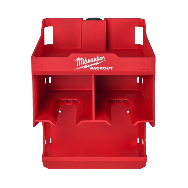 Suport depozitare masina de gaurit si chei de impact Milwaukee Packout Drill Storage Station, montare click lock, stocheaza 2 scule, 4932480712