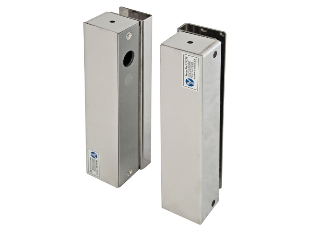 Suport pentru montare bolt electric, usi sticla cu toc sticla, usi duble sticla, inox, fara gaurire, sticla 10-15mm, BBK-700