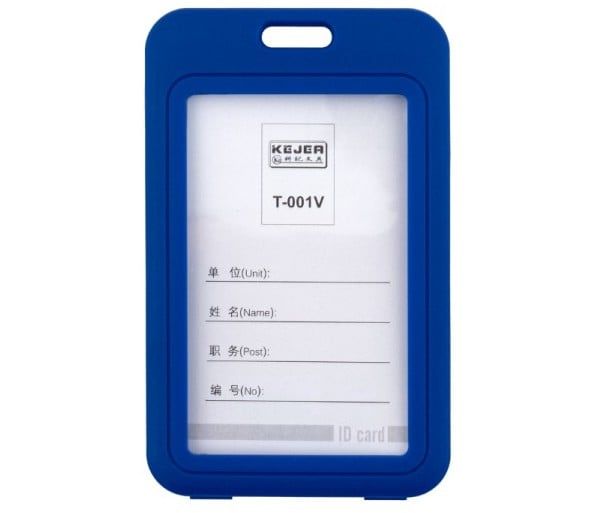Suport ecuson pentru carduri control acces Yli CH-001V, din PVC, prindere verticala