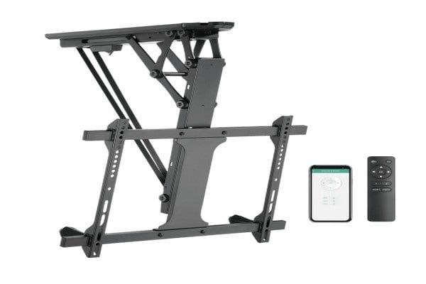 Suport monitoare de tavan, motorizat, cu telecomanda, aplicatia Tuya, 32-70 inch, max.35kg, Blackmount SUPLCD-BM-ML60AI