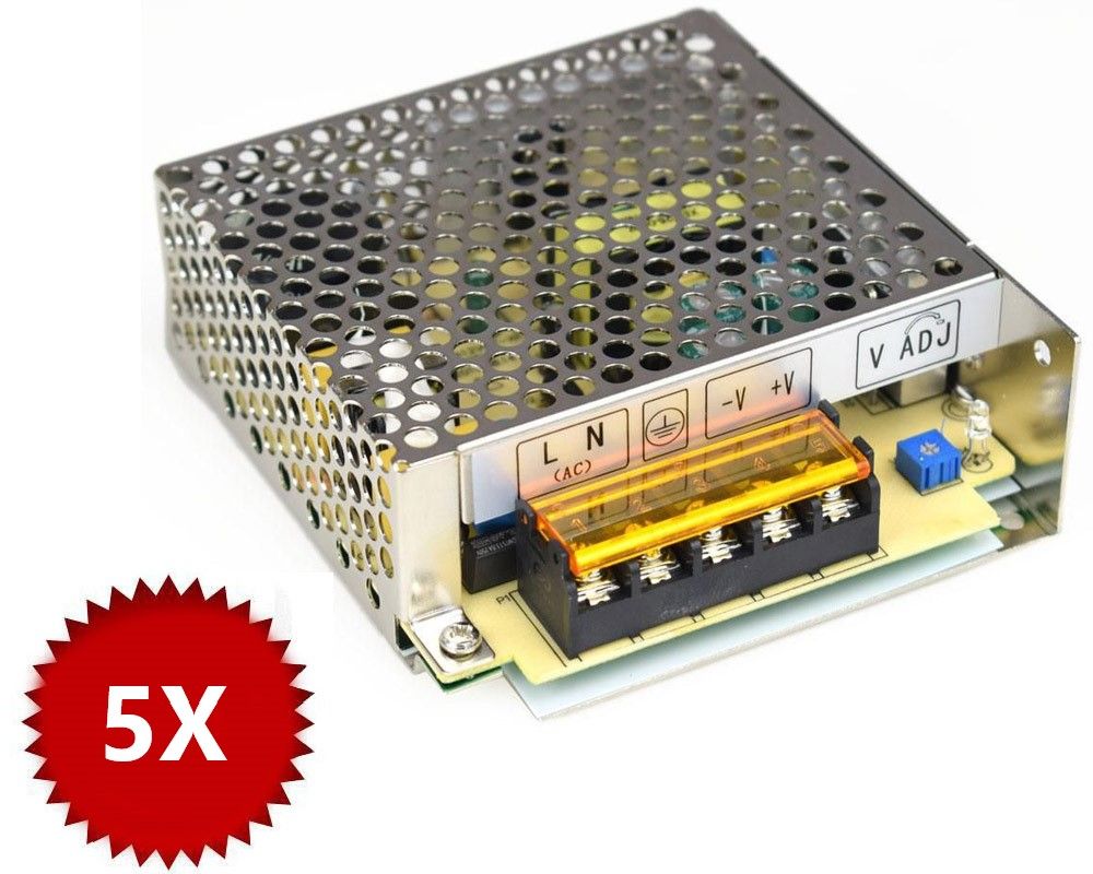 5 Bucati x Sursa alimentare in comutatie 12V 5A stabilizata