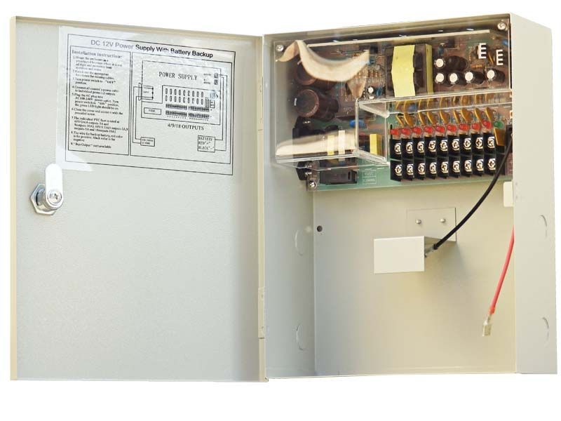 Sursa de alimentare 12V-5Ah cu Backup si 9 iesiri protejate