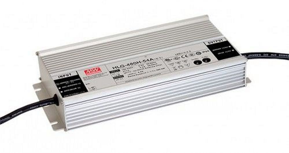 Sursa alimentare LED Mean Well HLG, 480W, 24V, IP67/IP65, PFC activ, eficienta 95.5, protectii multiple, HLG-480H-24
