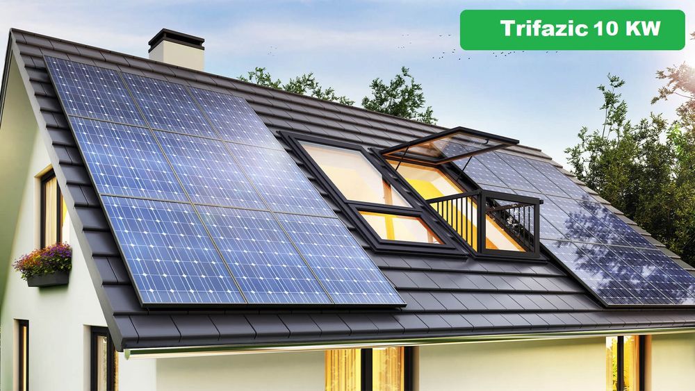 Sistem de alimentare cu energie solara, 10KW, Trifazat, ON-GRID, Montaj pe acoperis de tigla SV10KW-3F-ON-C