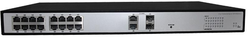 Switch 16 canale POE 100MBs + 2 WAN GB si 2 SFP