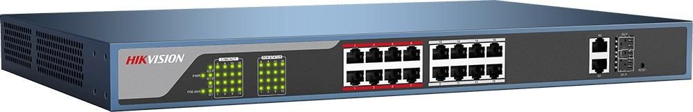 Switch 16 porturi 8 Poe + 8 LAN + 2 WAN 1000GB si 2 SFP DS-3E1318P-E