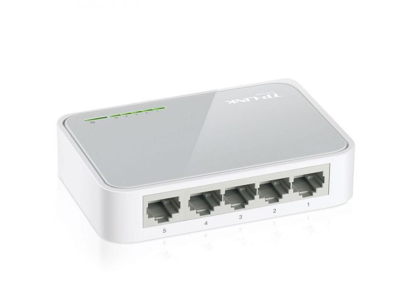 Switch 5 porturi TP-Link TL-SF1005D, 10/100Mbps, plug and play, consum redus de energie