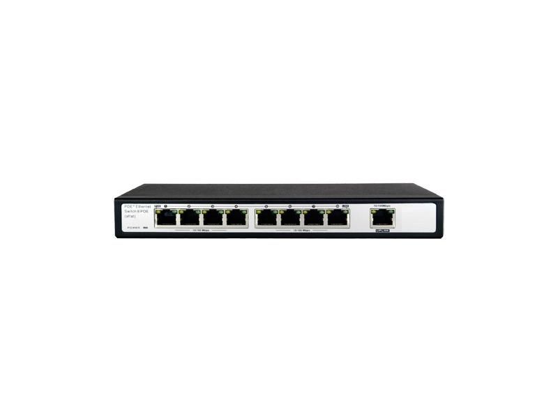 Switch 8 canale POE industrial pentru sisteme IP