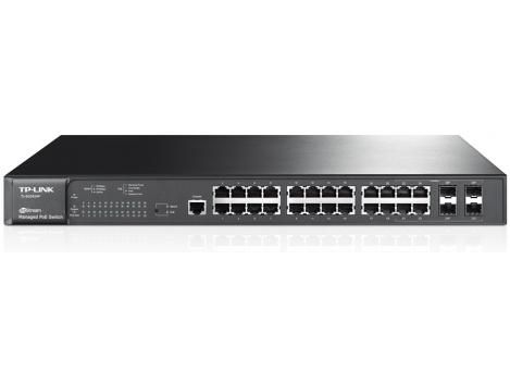 Switch Gigabit 24 porturi PoE+ 320W cu Management L2 + 4 SFP TL-SG3424P