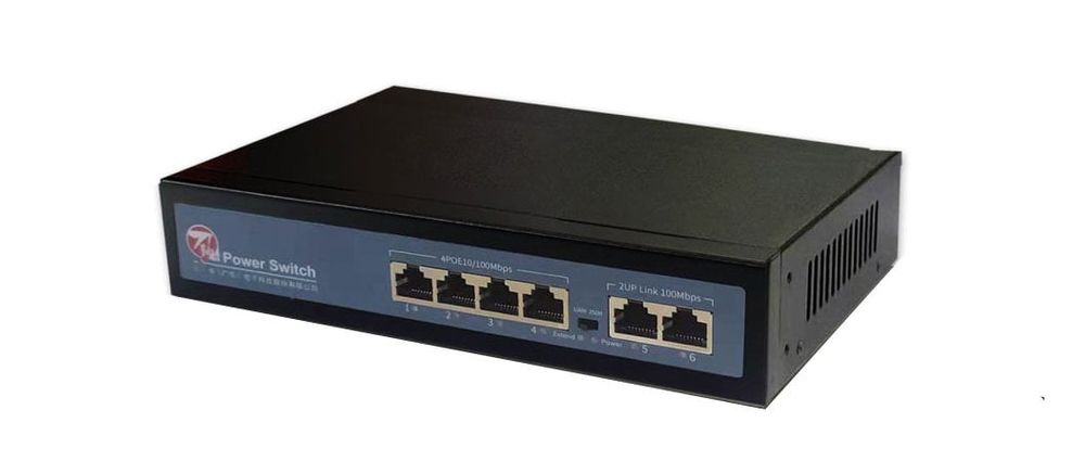 Switch PoE 6 porturi, 75W, Safer SAF-POE5203-6