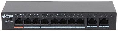 Switch POE Dahua PFS3010-8GT-96, 10 porturi , 8x PoE Gigabit, 2x uplink Gigabit, 96W, Watchdog
