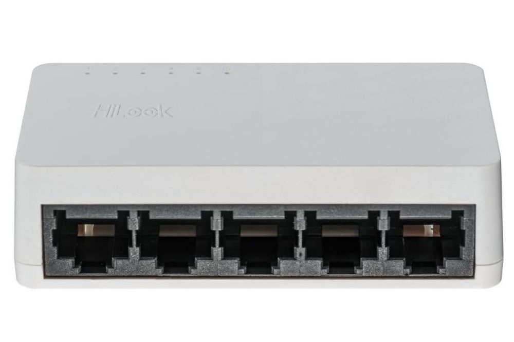 Switch retea 5 porturi Fast Ethernet Unmanaged, Plug & Play, montare desktop/perete, Hikvision Hilook NS-0105D