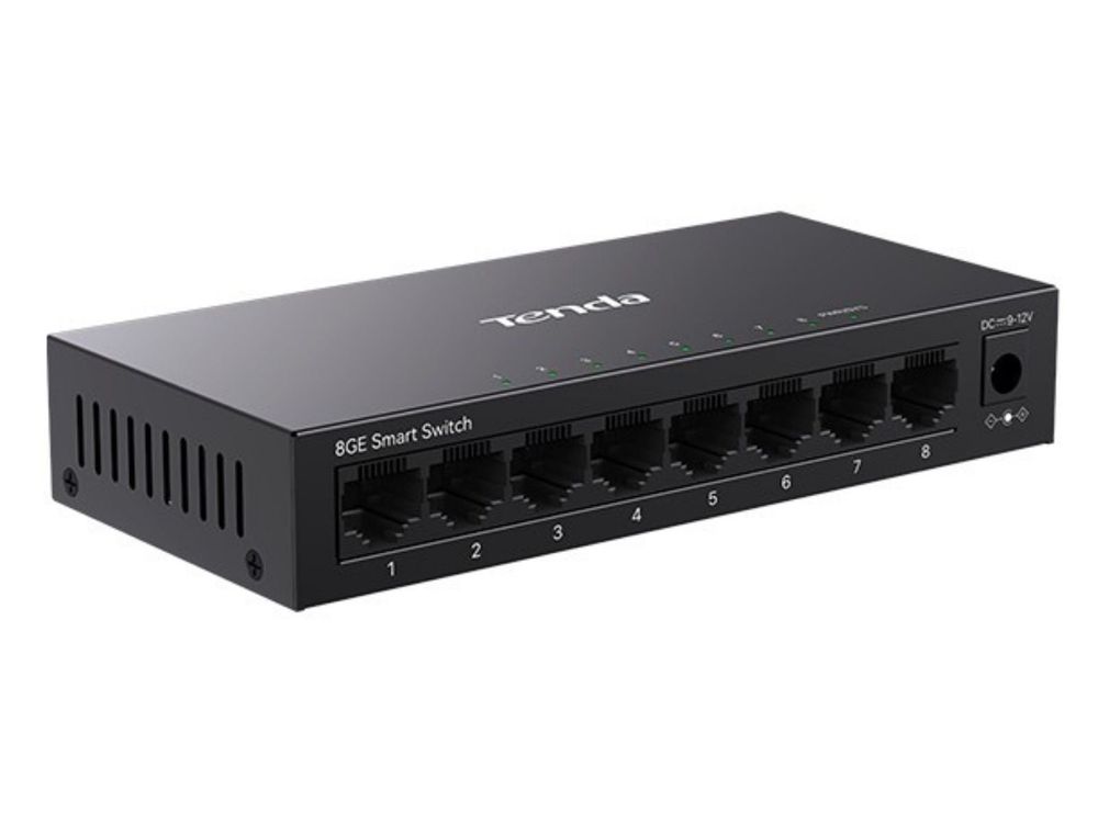 Switch retea business Tenda TND-TEG2208D, 8 porturi RJ45 1Gbps, management cloud si local, VLAN, agregare, carcasa metalica, 16Gbps