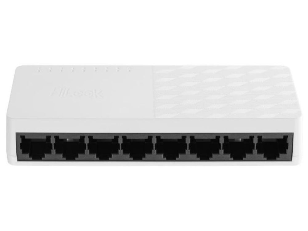 Switch retea HiLook NS-0508D, 8 porturi Gigabit RJ45, fara management, instalare rapida, montaj birou sau perete