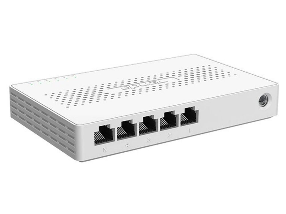 Switch retea Tenda TND-SM105, 5 porturi RJ45 2.5Gbps, fara management, 25Gbps, carcasa plastic, montare perete/birou