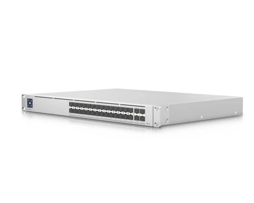 Switch 28 porturi SFP+, 4 porturi SFP28, 10 Gbps, ecran interactiv 1.3 inch, Ubiquiti, USW-PRO-AGGREGATION