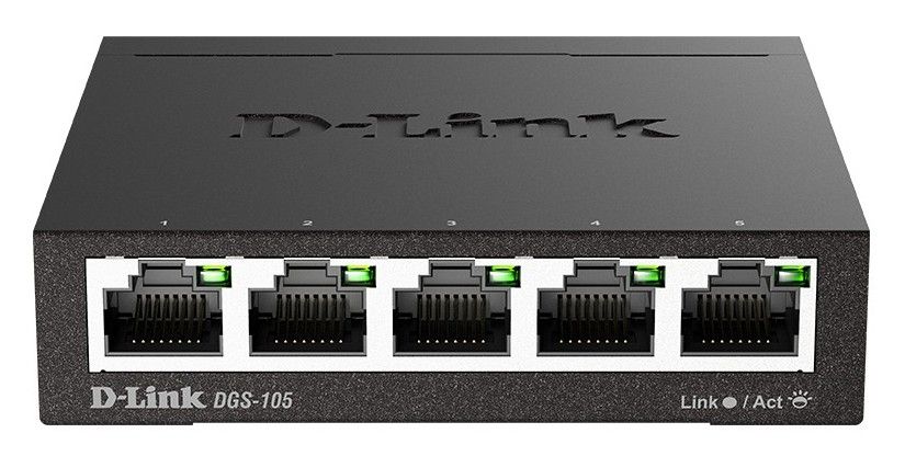 Switch 5 porturi Gigabit, 5V, 1A, Plug and Play, fara managament, D-LINK DGS-105