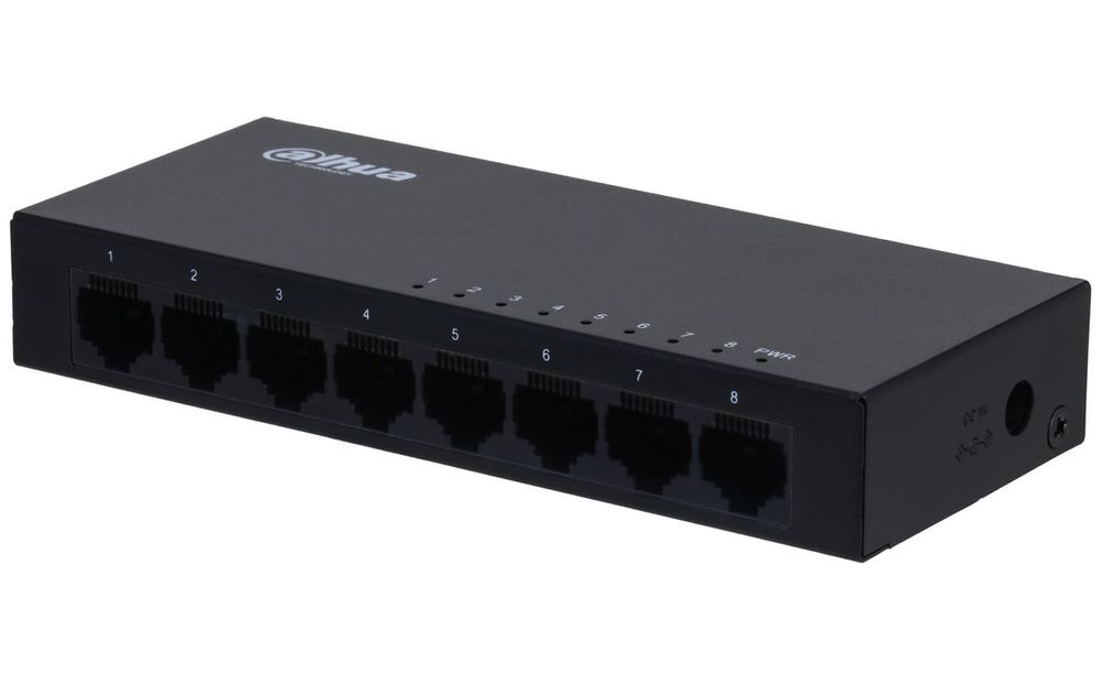 Switch Dahua Eco Series 8 canale Gigabit 1000Mb/s, Plug-and-Play, fara management, PFS3008-8GT