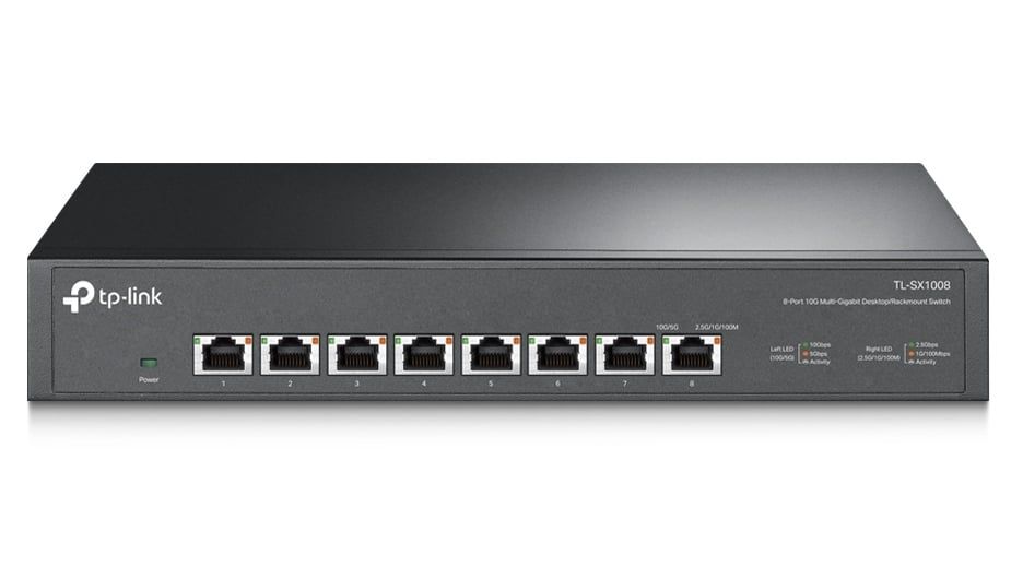 Switch cu 8 porturi Gigabit 10G, capacitate 160Gbps, Indicator LED, Conexiune Plug and Play, TP-LINK TL-SX1008
