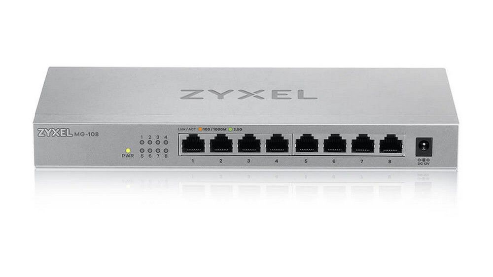 Switch de retea desktop Zyxel XMG-108-ZZ0101F, 8 porturi 2.5G, 1 port 10G SFP+, fara management