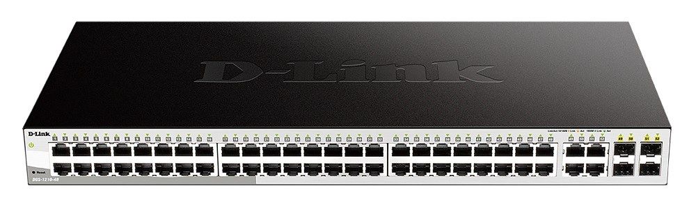 Switch cu management 48 de porturi, 104 Gbps, D-Link, DGS-1210-48