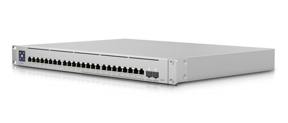 Switch Enterprise Ubiquiti USW-ENTERPRISE-24-POE, 26 porturi, 24x RJ45, 12x PoE, 2 SFP, putere PoE 400W, cu management, montare in rack