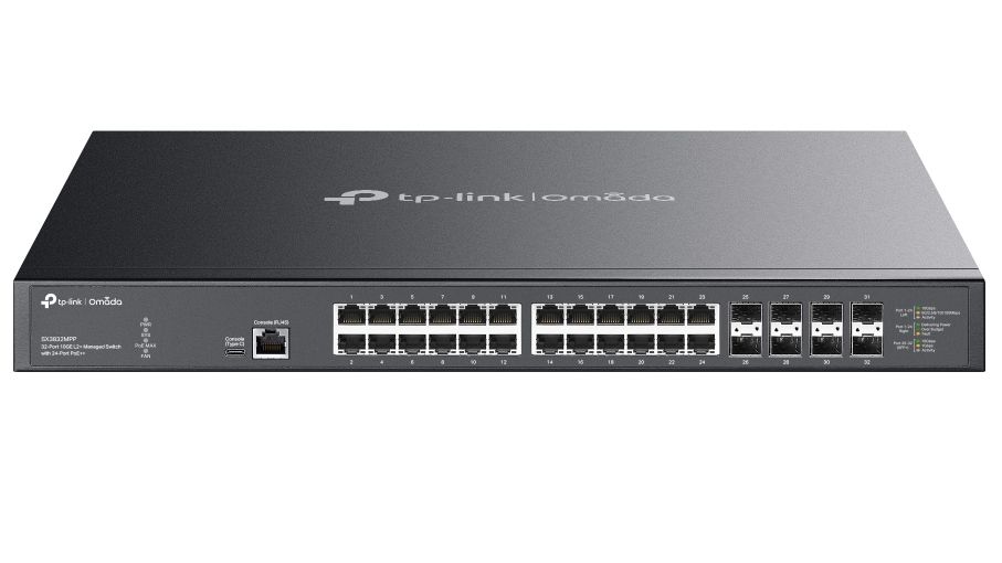 Switch Tp-Link Omada SX3832MPP, 24x 10Gbps PoE++, 8x 10G SFP, 1x RJ45, 1x USB C,  770W, cu management, montare in rack