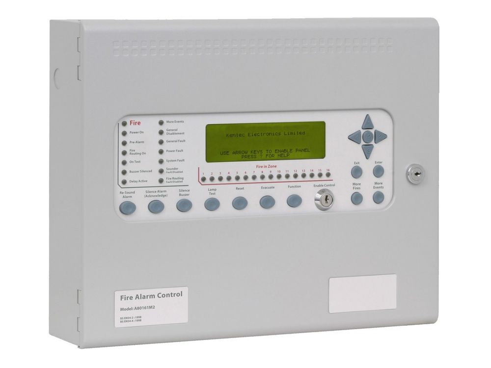 Centrala de incendiu adresabila, 16 zone, 1 bucla, 126 adrese, display LCD, Kentec SYNCRO AS 1L A80161M2