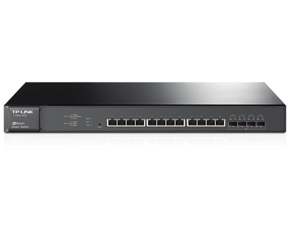 SWITCH TP-LINK L2+ cu management 12 x Gigabit + 4 x 10G SFP - T1700X-16TS