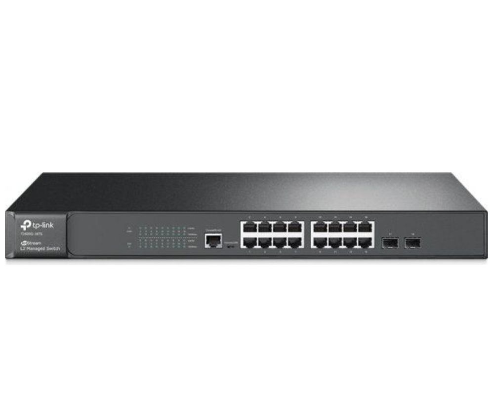 SWITCH TP-LINK L2+ cu management 16 porturi Gigabit + 2 sloturi SFP - T2600G-18TS