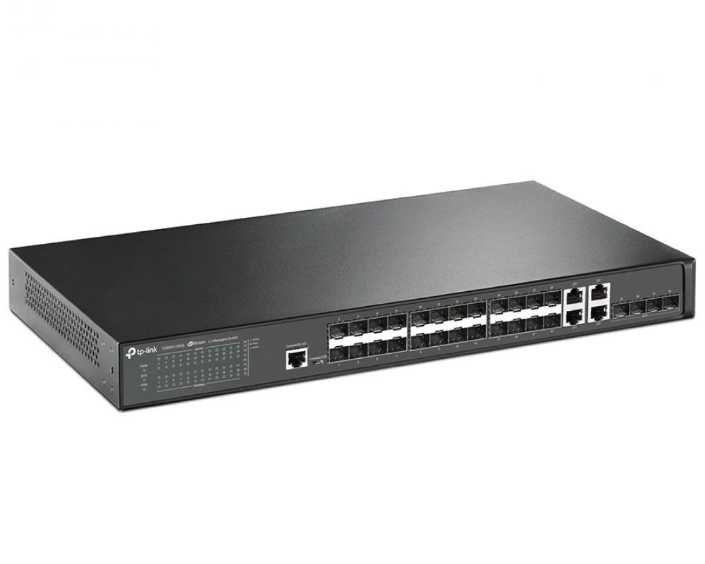SWITCH TP-LINK L2 cu management 24 porturi Gigabit SFP - T2600G-28SQ