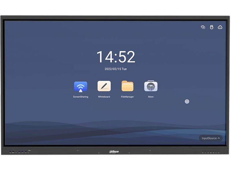 Tabla interactiva Whiteboard Dahua DHI-LPH65-ST420-L, 4K Ultra HD, diagonala 65 inch, 4 core CPU, 128Gb, Wi-Fi, Bluetooth, USB Type C