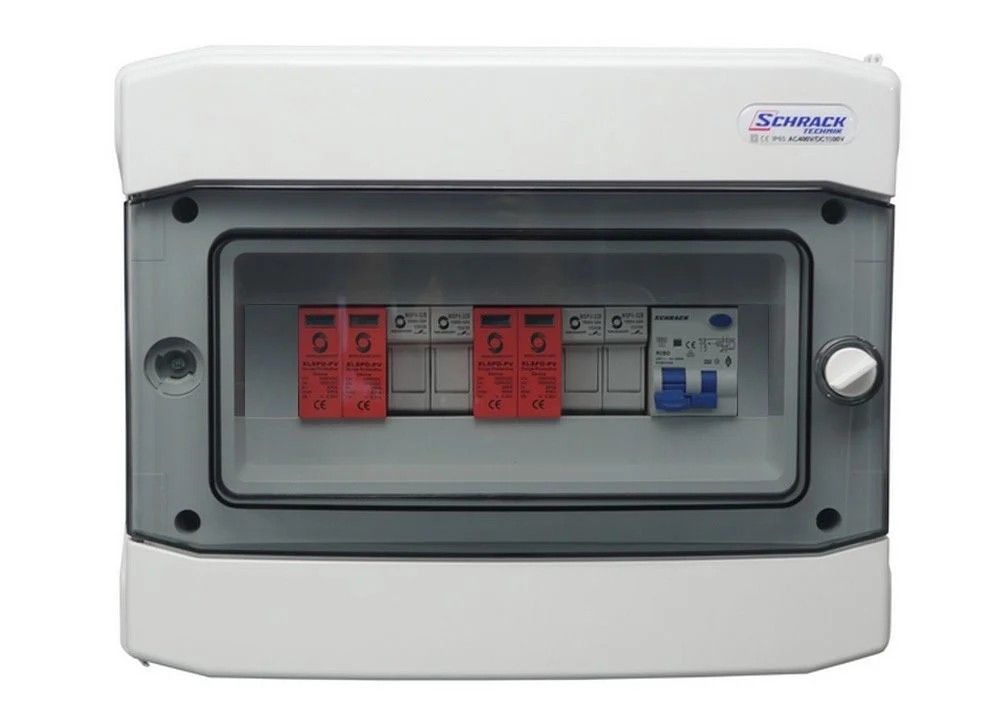 Tablou protectii pentru sistem fotovoltaic monofazat 8 KW cu 2 stringuri COMPLET KITerpTablou434