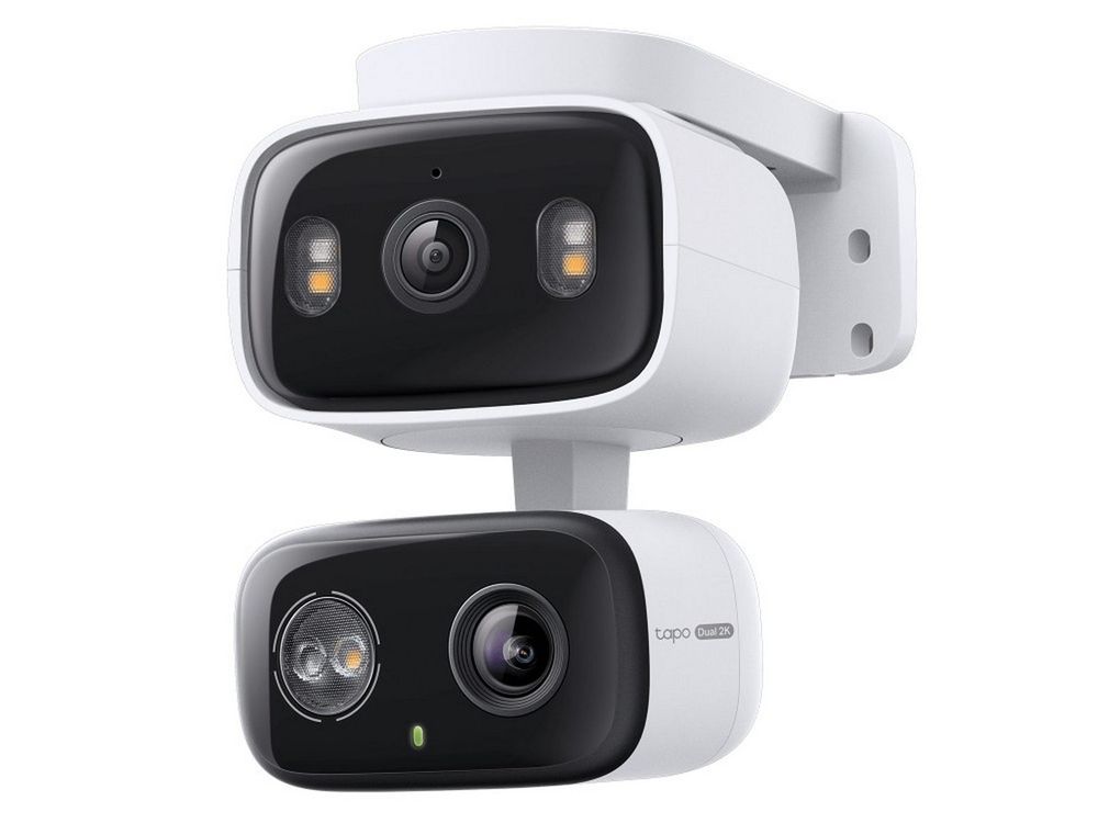 Camera supraveghere wireless IP duala Tapo C246D, 2K 3MP, Wi-Fi, rotire si inclinare din aplicatie, zoom digital, detectie cu AI, iluminare duala, audio bidirectional, slot microSD, IP65