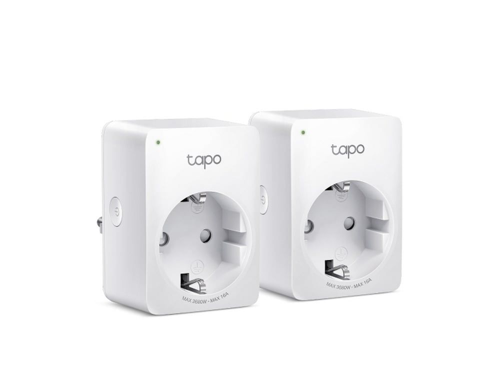 Priza inteligenta Smart Wi-Fi Tapo P110, monitorizare energie, control vocal, programare, design compact, 2 bucati, TAPO P110(2-PACK)