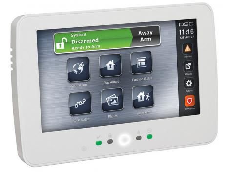 Tastatura touchscreen pentru centralele NEO, diagonala 7", indicatoare Led pentru stare