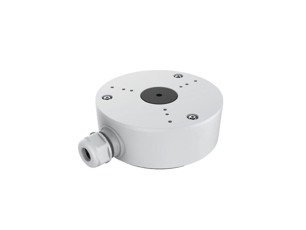 Doza de conexiuni pentru camere Tiandy TC-P54BM-V5V3.0, diametru 117mm, inaltime 41mm, metal, alb