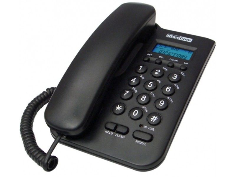 Telefon birou cu afiaj Negru Maxcom KXT100