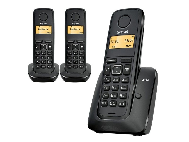 Telefon dect fara fir Gigaset A120 DUO Negru