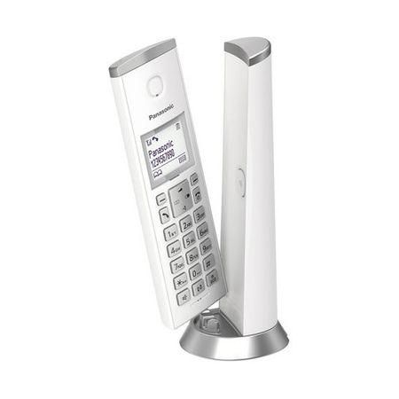 Telefon DECT Panasonic KX-TGK210FXW, Caller ID, max 50 contacte, display LCD 1.5”, alarma, alb
