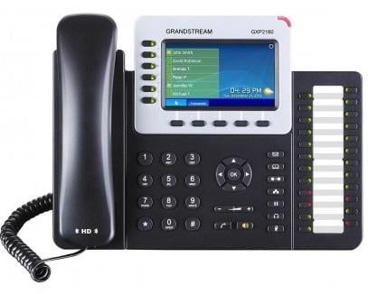 Telefon VOIP 6 conturi SIP Grandstream GXP2160, display LCD color 480×272, switch incorporat